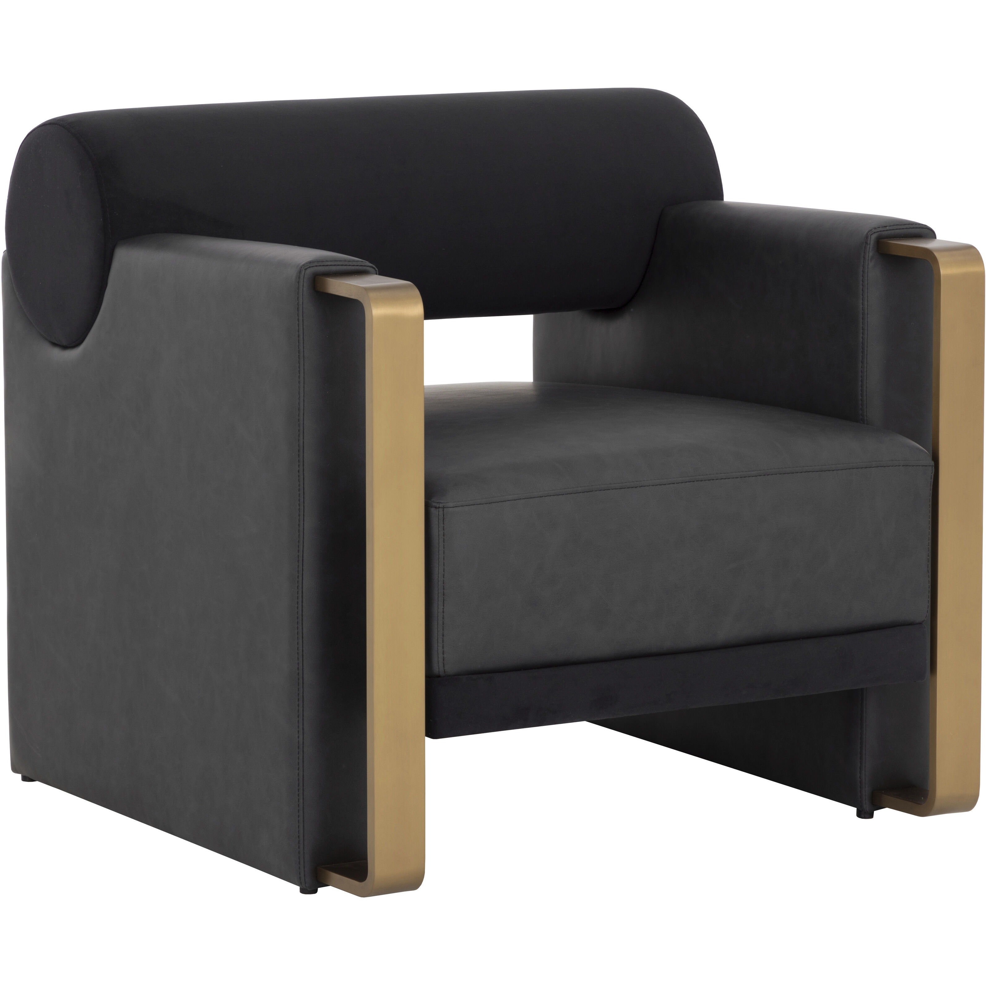 Edgar Bravo Black / Abbington Black Lounge Chair